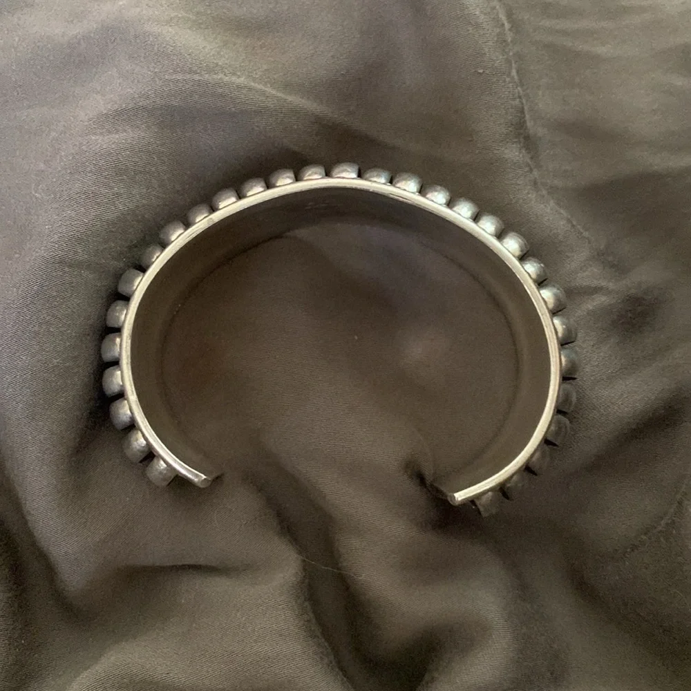 Priscilla Apache Navajo Designed Sterling Silver Cuff Bracelet - Picture 8 of 9